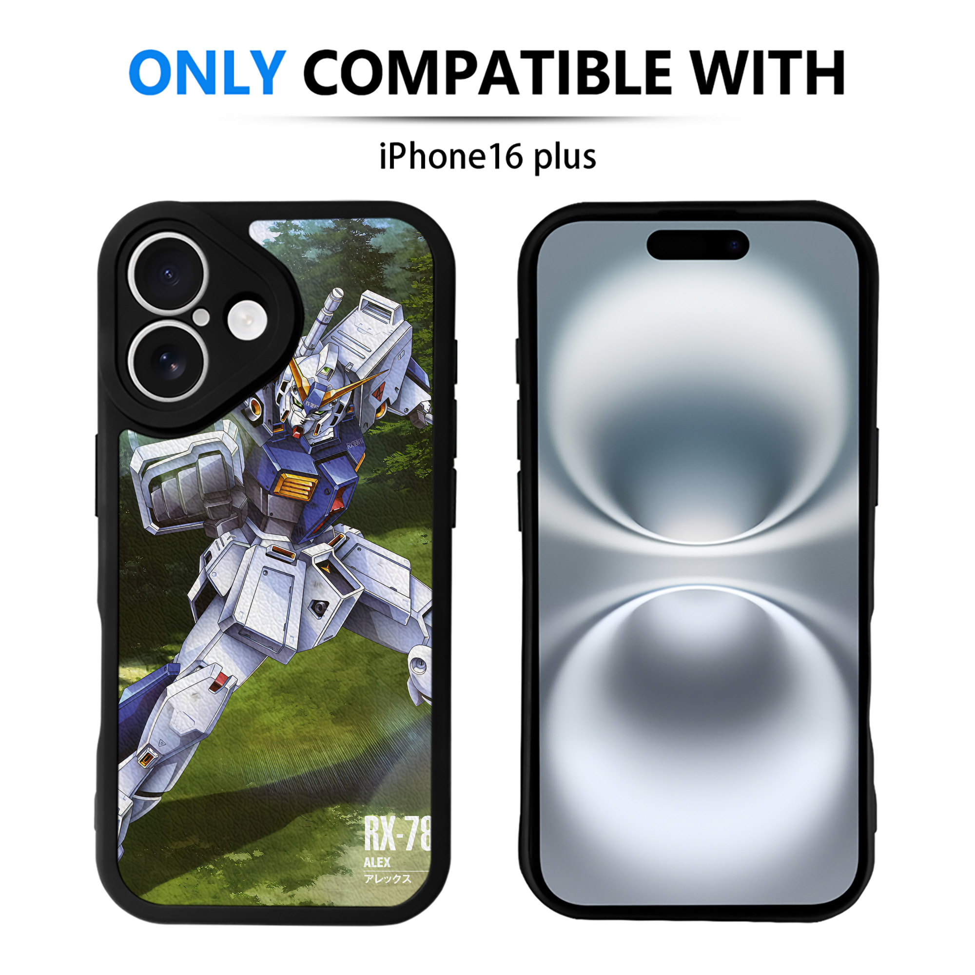 （画像用） 機動戦士ガンダム Mobile Suit Gundam 【iPhone 16シリーズ対応】シリコンスマホケース（レザー調） 材質：シリコン